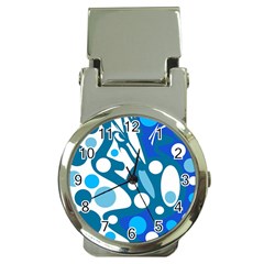 Blue And White Decor Money Clip Watches by Valentinaart