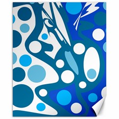 Blue And White Decor Canvas 16  X 20   by Valentinaart