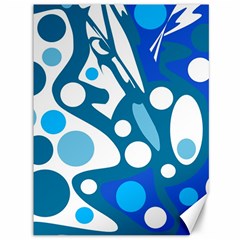 Blue And White Decor Canvas 36  X 48   by Valentinaart