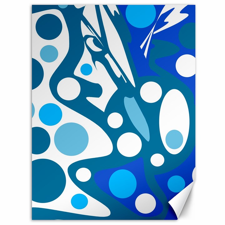 Blue and white decor Canvas 36  x 48  