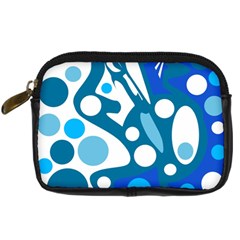 Blue And White Decor Digital Camera Cases by Valentinaart