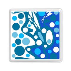 Blue And White Decor Memory Card Reader (square)  by Valentinaart