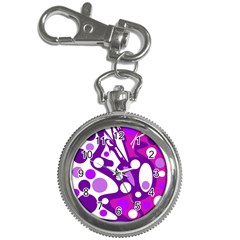 Purple And White Decor Key Chain Watches by Valentinaart