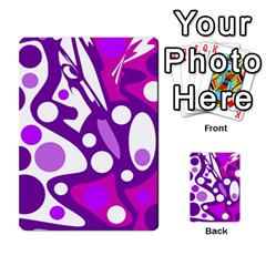 Purple And White Decor Multi-purpose Cards (rectangle) 