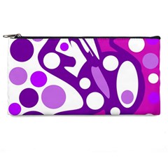 Purple And White Decor Pencil Cases by Valentinaart