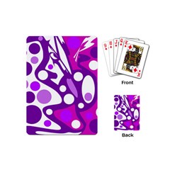 Purple And White Decor Playing Cards (mini)  by Valentinaart