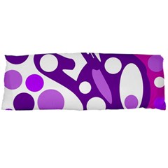 Purple And White Decor Body Pillow Case Dakimakura (two Sides) by Valentinaart