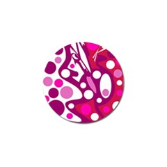 Magenta And White Decor Golf Ball Marker by Valentinaart