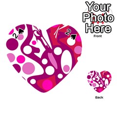 Magenta And White Decor Playing Cards 54 (heart) 