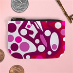 Magenta and white decor Mini Coin Purses Front