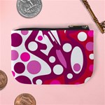 Magenta and white decor Mini Coin Purses Back