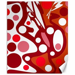 Red And White Decor Canvas 8  X 10  by Valentinaart