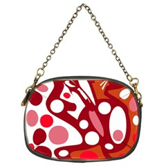 Red And White Decor Chain Purses (two Sides)  by Valentinaart