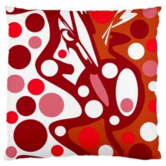 Red And White Decor Standard Flano Cushion Case (one Side)