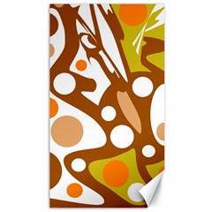 Orange And White Decor Canvas 40  X 72   by Valentinaart