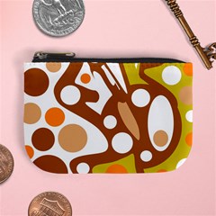 Orange And White Decor Mini Coin Purses by Valentinaart