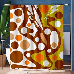 Orange And White Decor Shower Curtain 60  X 72  (medium)  by Valentinaart