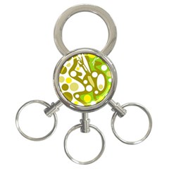 Green And Yellow Decor 3-ring Key Chains by Valentinaart