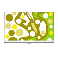 Green And Yellow Decor Business Card Holders by Valentinaart