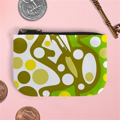 Green And Yellow Decor Mini Coin Purses by Valentinaart