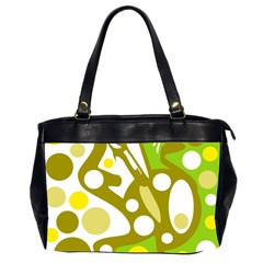 Green And Yellow Decor Office Handbags (2 Sides)  by Valentinaart