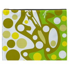 Green And Yellow Decor Cosmetic Bag (xxxl)  by Valentinaart