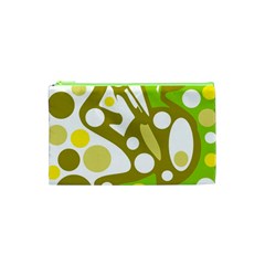 Green And Yellow Decor Cosmetic Bag (xs) by Valentinaart