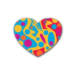 Colorful Decor Heart Coaster (4 Pack)  by Valentinaart