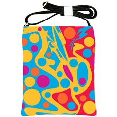 Colorful Decor Shoulder Sling Bags by Valentinaart