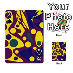 Deep Blue And Yellow Decor Playing Cards 54 Designs 