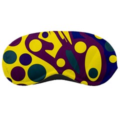 Deep Blue And Yellow Decor Sleeping Masks by Valentinaart