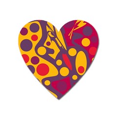 Colorful Chaos Heart Magnet by Valentinaart