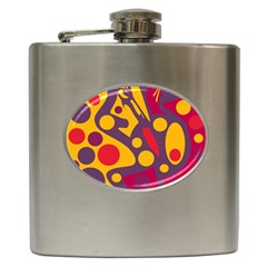 Colorful Chaos Hip Flask (6 Oz) by Valentinaart