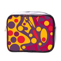 Colorful Chaos Mini Toiletries Bags by Valentinaart