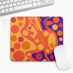 Orange And Blue Decor Large Mousepads by Valentinaart