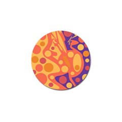 Orange And Blue Decor Golf Ball Marker (4 Pack) by Valentinaart