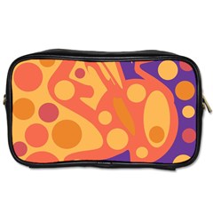 Orange And Blue Decor Toiletries Bags 2-side by Valentinaart