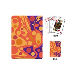 Orange And Blue Decor Playing Cards (mini)  by Valentinaart