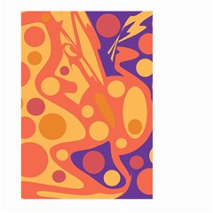 Orange And Blue Decor Large Garden Flag (two Sides) by Valentinaart