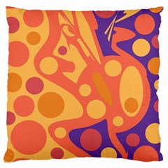 Orange And Blue Decor Large Cushion Case (one Side) by Valentinaart