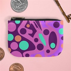 Purple And Green Decor Mini Coin Purses by Valentinaart