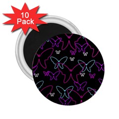 Purple Butterflies Pattern 2 25  Magnets (10 Pack)  by Valentinaart