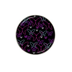 Purple Butterflies Pattern Hat Clip Ball Marker (4 Pack) by Valentinaart