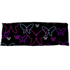 Purple Butterflies Pattern Body Pillow Case (dakimakura) by Valentinaart