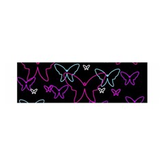 Purple Butterflies Pattern Satin Scarf (oblong) by Valentinaart