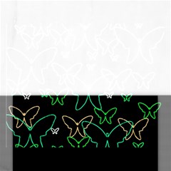 Green Butterflies Rectangular Jigsaw Puzzl by Valentinaart