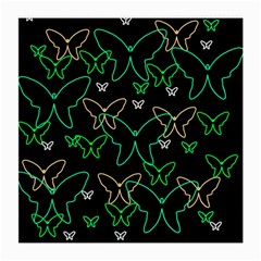 Green Butterflies Medium Glasses Cloth (2-side) by Valentinaart