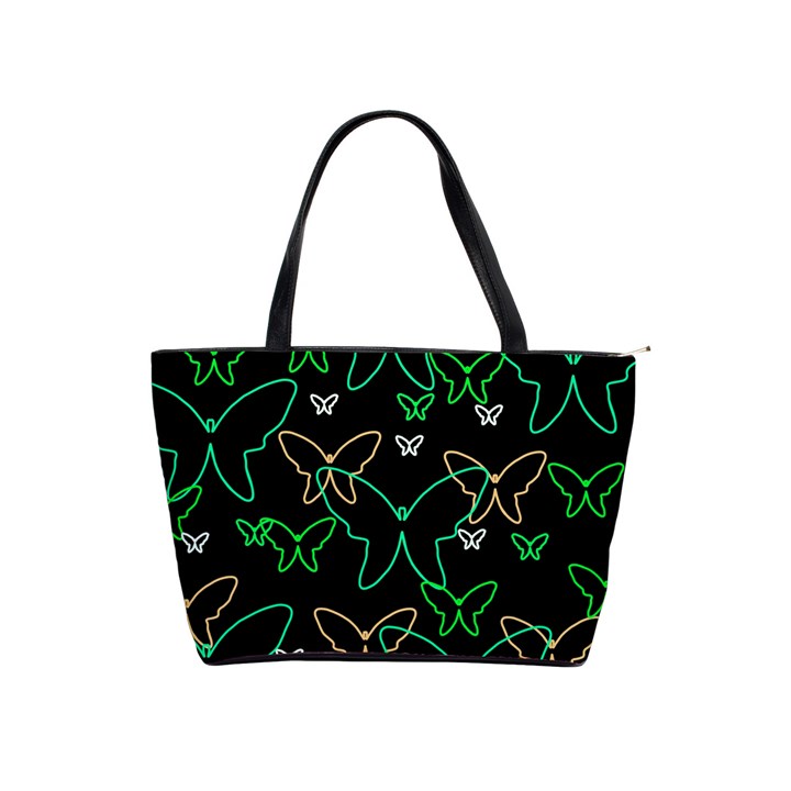 Green butterflies Shoulder Handbags