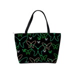 Green butterflies Shoulder Handbags Back