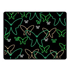 Green Butterflies Fleece Blanket (small) by Valentinaart